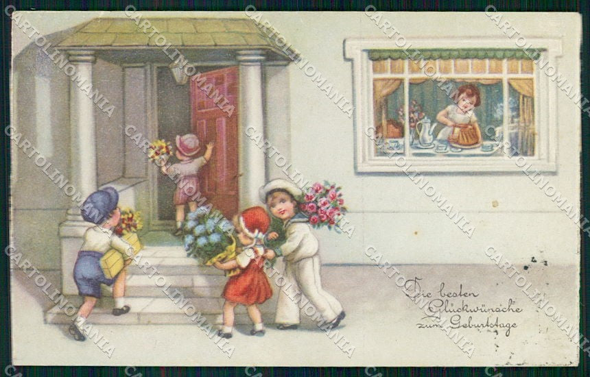 Artist Signed Children EAS serie 1681 cartolina XP9157 – fronte