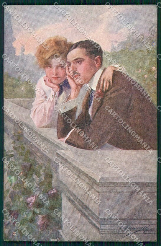 Artist Signed Simeone Romantic Couple serie 109-2 cartolina XP9166 – fronte