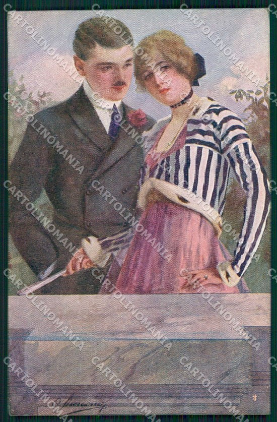 Artist Signed Simeone Romantic Couple serie 109-4 cartolina XP9168 – fronte