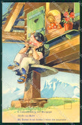 Artist Signed Serie Minouvis 10 Swiss Child cartolina XP9186 – fronte