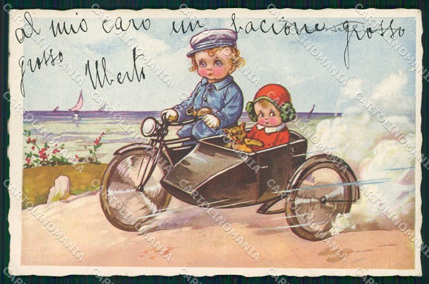 Artist Signed Castelli Children Sport Degami 975 cartolina XP9216 – fronte