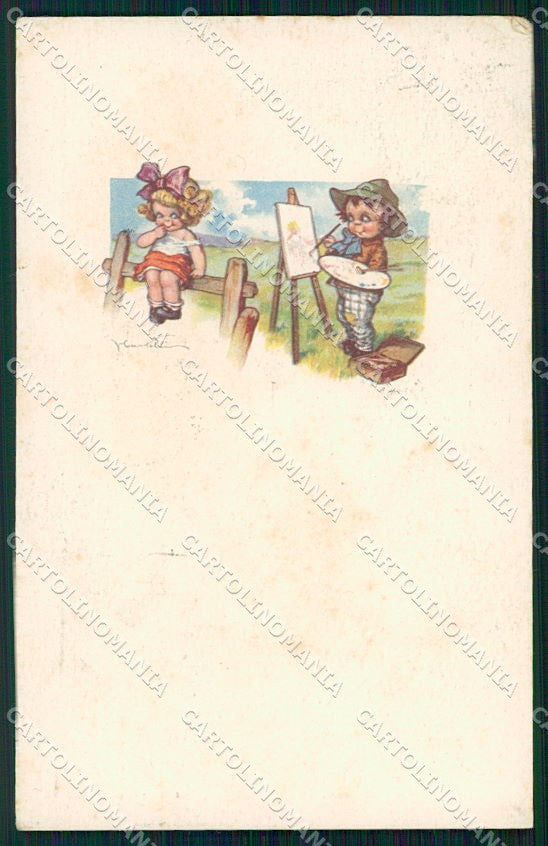 Artist Signed Castelli Children serie 432M-6 cartolina XP9224 – fronte