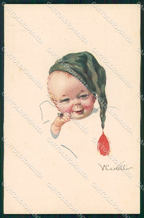 Artist Signed Castelli Children serie 351-4 cartolina XP9229 – fronte