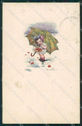 Artist Signed Castelli Children serie 417M-6 cartolina XP9230 – fronte