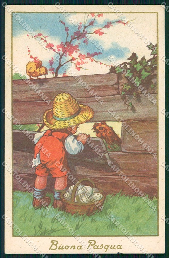 Artist Signed Castelli Children serie 754 cartolina XP9236 – fronte