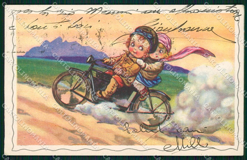 Artist Signed Castelli Children Degami cartolina XP9241 – fronte