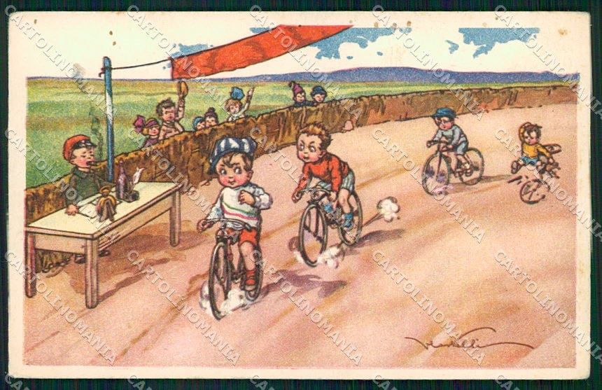 Artist Signed Castelli Children Sport Degami 970 cartolina XP9242 – fronte