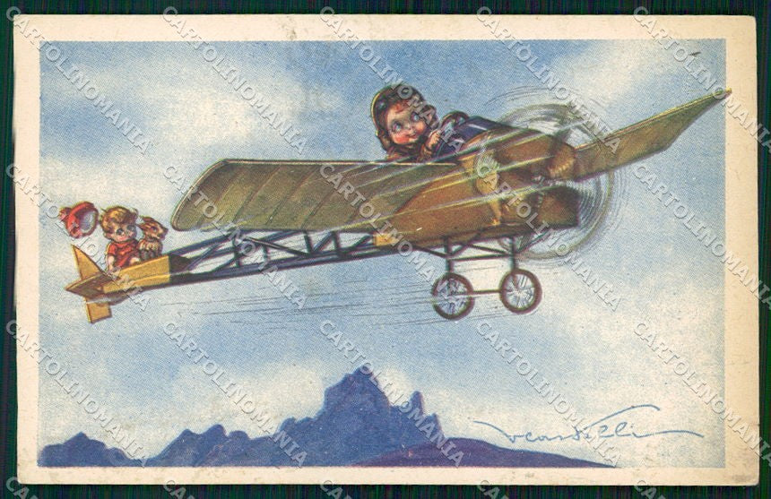Artist Signed Castelli Children Degami cartolina XP9247 – fronte
