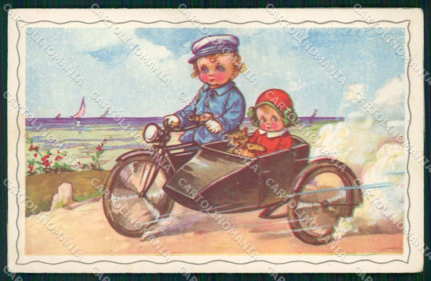 Artist Signed Castelli Children Degami cartolina XP9252 – fronte