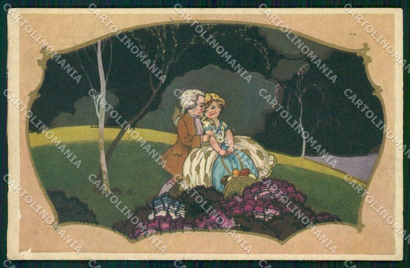 Artist Signed Castelli Children Degami 3530 ABRASA cartolina XP9254 – fronte