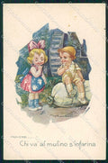 Artist Signed Castelli Children serie 591-2 cartolina XP9258 – fronte