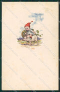 Artist Signed Castelli Children Pig serie 417M-5 cartolina XP9265 – fronte