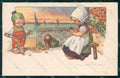 Artist Signed Castelli Dutch Children serie 496-1 cartolina XP9270 – fronte