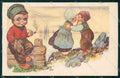 Artist Signed Castelli Dutch Children serie 496-2 cartolina XP9271 – fronte