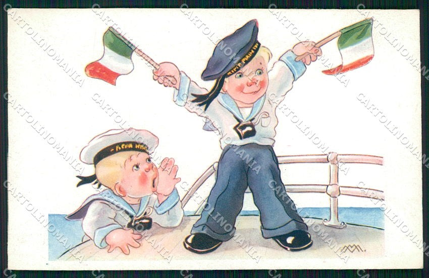 Artist Signed Children Sailor MM serie 1026 cartolina XP9290 – fronte