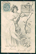 Artist Signed H. Walzal Viennoise Lady cartolina XP9302 – fronte