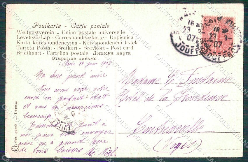 Artist Signed H. Pterffen Viennoise Lady OPF cartolina XP9303 – retro