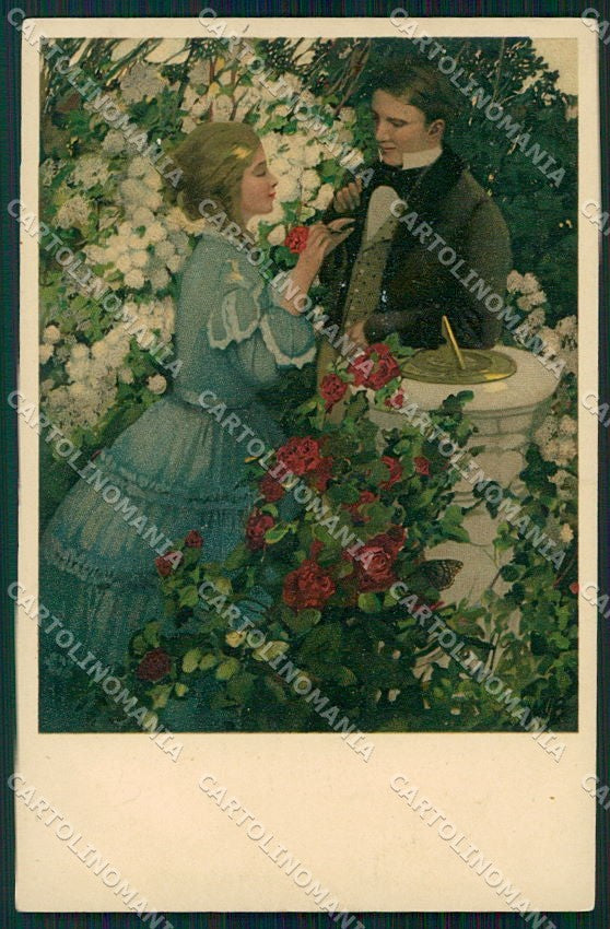 Artist Signed Betts Glamour Lady MM Vienne serie 291 cartolina XP9304 – fronte