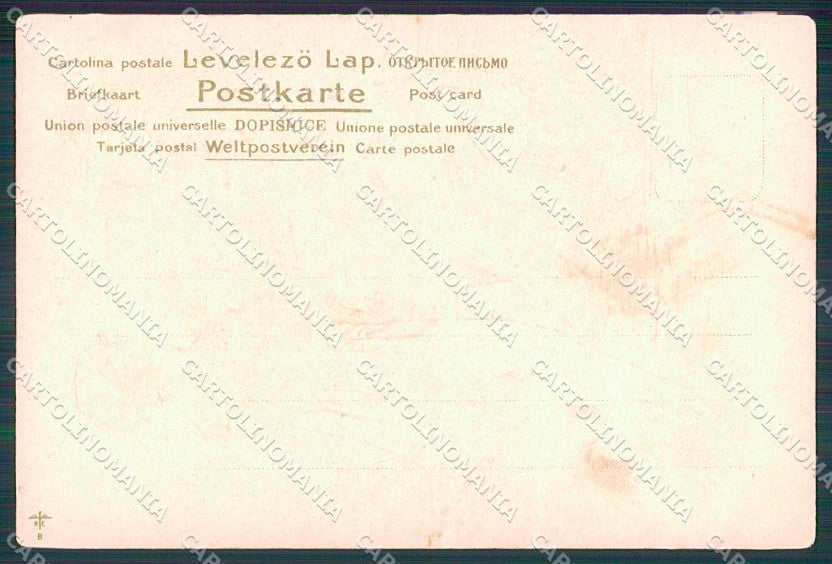 Artist Signed Romantic Couple Relief cartolina XP9310 – retro