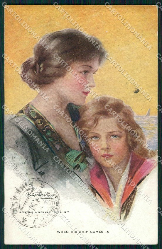 Artist Signed Philip Boileau Reinthal Lady Newman serie 880 cartolina XP9314 – fronte