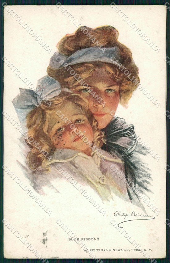 Artist Signed Philip Boileau Lady Reinthal Newman serie 924 cartolina XP9322 – fronte