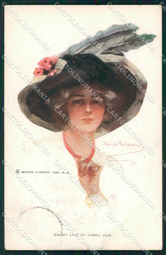 Artist Signed Philip Boileau Lady Reinthal Newman serie 212 cartolina XP9323 – fronte