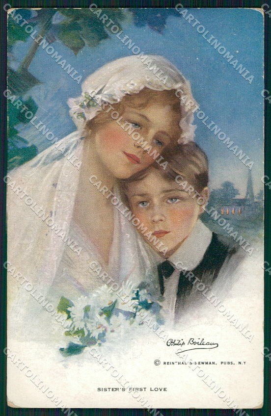Artist Signed Philip Boileau Lady Reinthal Newman serie 827 cartolina XP9328 – fronte