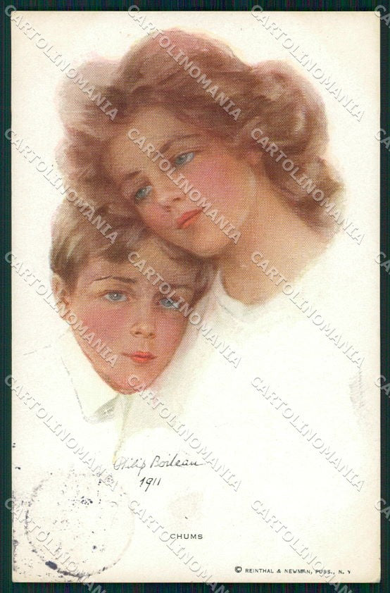 Artist Signed Philip Boileau Lady Reinthal Newman serie 211 cartolina XP9335 – fronte