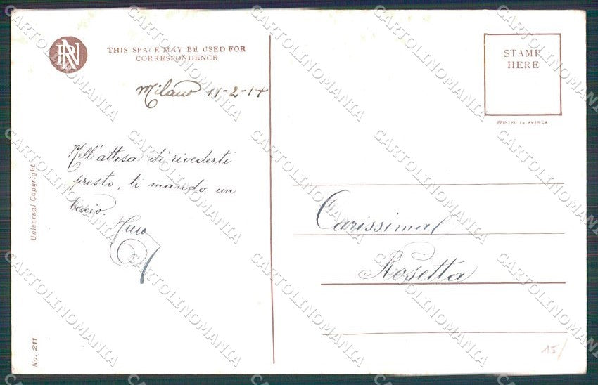Artist Signed Philip Boileau Lady Reinthal Newman serie 211 cartolina XP9336 – retro