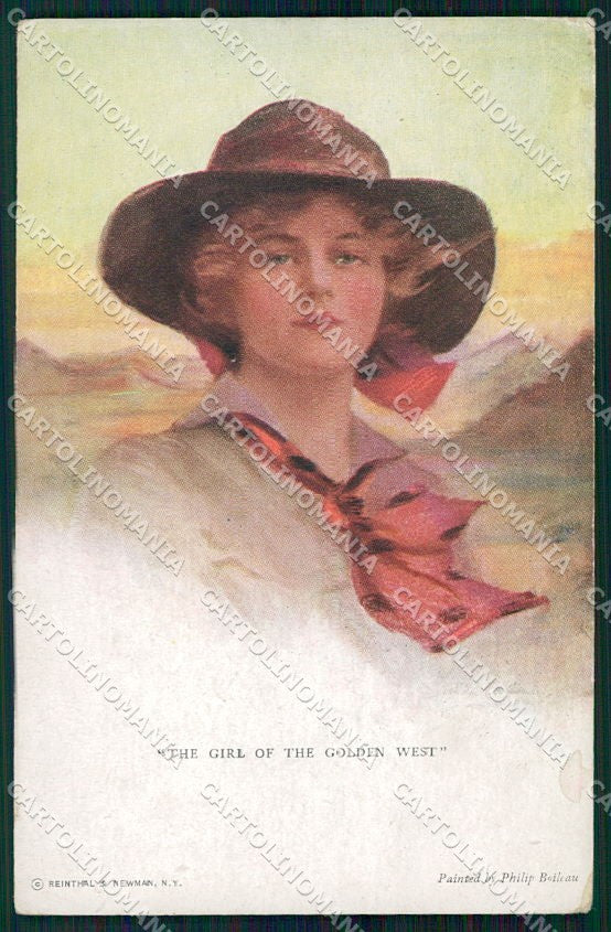 Artist Signed Philip Boileau Lady Reinthal Newman serie 755 cartolina XP9338 – fronte