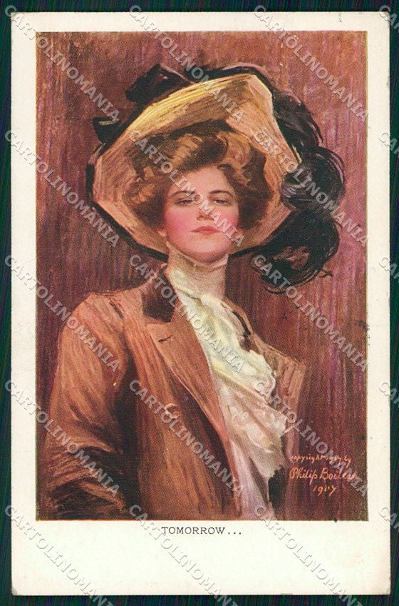Artist Signed Philip Boileau Lady Tomorrow Reinthal Newman cartolina XP9340 – fronte