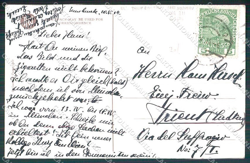 Artist Signed P. Boileau Lady Reinthal Newman Old Home Farewell cartolina XP9343 – retro