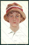 Artist Signed Philip Boileau Lady Reinthal Newman serie 209 cartolina XP9345 – fronte