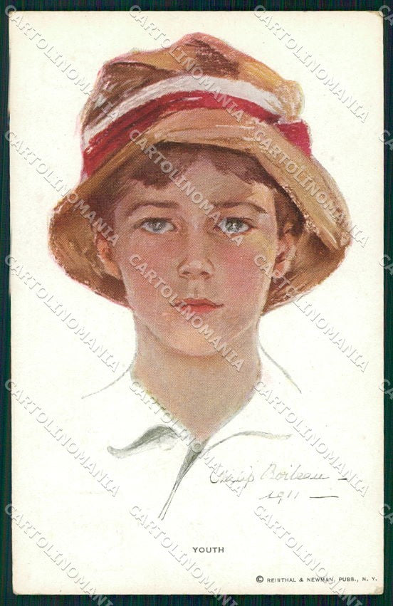 Artist Signed Philip Boileau Lady Reinthal Newman serie 209 cartolina XP9345 – fronte