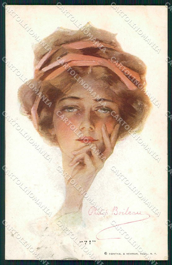Artist Signed Philip Boileau Lady Reinthal Newman serie 205 cartolina XP9357 – fronte