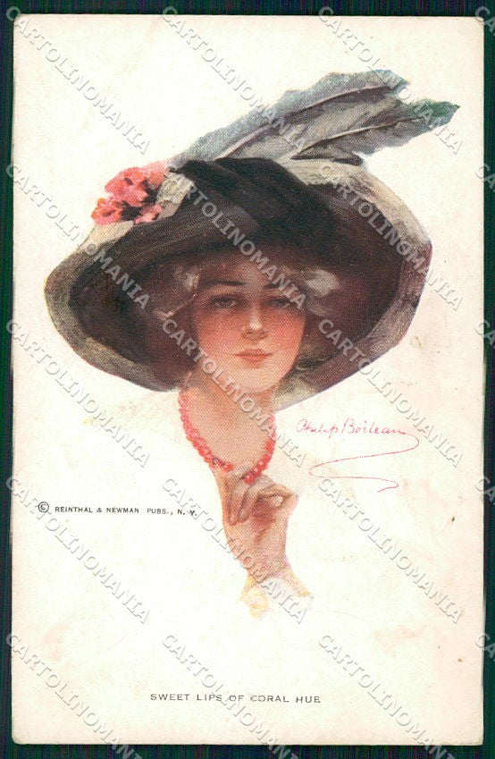 Artist Signed Philip Boileau Lady Reinthal Newman serie 212 cartolina XP9367 – fronte