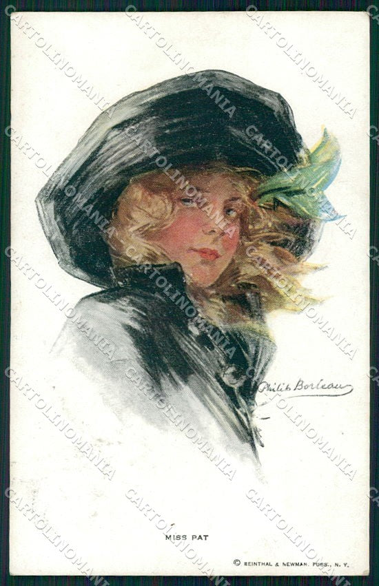 Artist Signed Philip Boileau Lady Reinthal Newman Miss Pat cartolina XP9368 – fronte