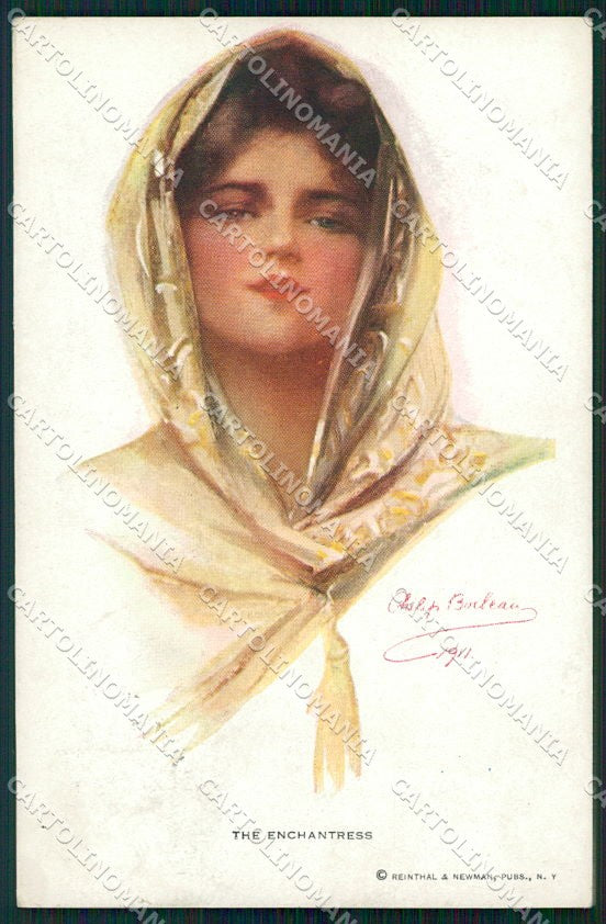 Artist Signed Philip Boileau Lady Reinthal Newman serie 206 cartolina XP9384 – fronte