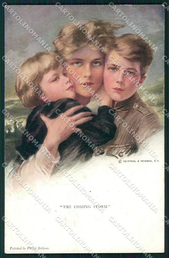 Artist Signed P. Boileau Lady Reinthal Newman serie 761 PIEGA cartolina XP9385 – fronte