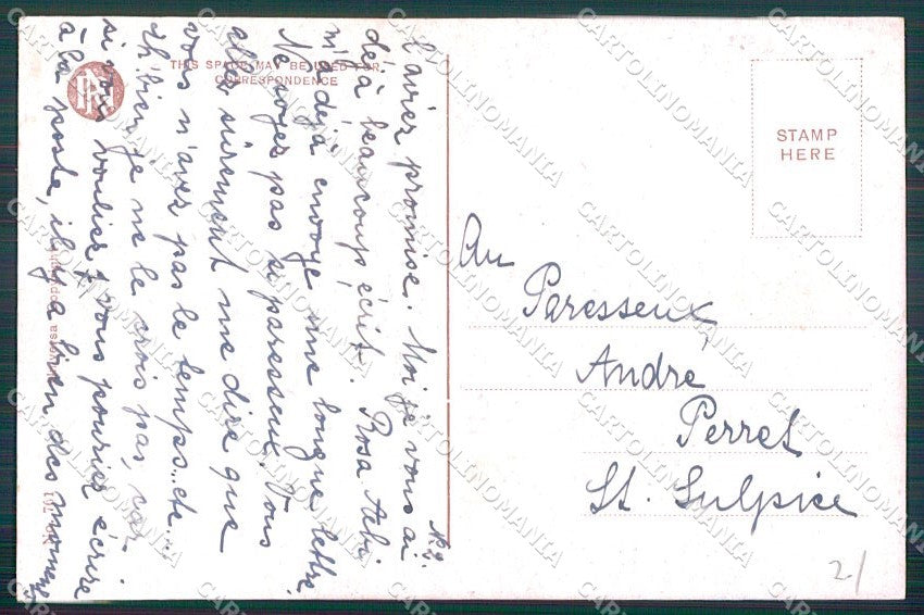 Artist Signed Philip Boileau Lady Reinthal Newman serie 761 cartolina XP9396 – retro