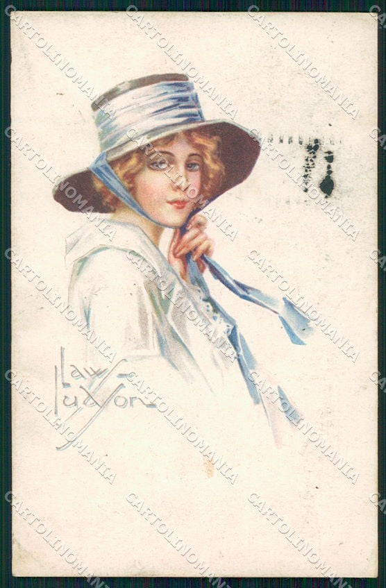 Artist Signed Law Ludson Glamour Fashion Lady serie 2131 cartolina XP9402 – fronte