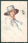 Artist Signed Law Ludson Glamour Fashion Lady serie 2131 cartolina XP9402 – fronte