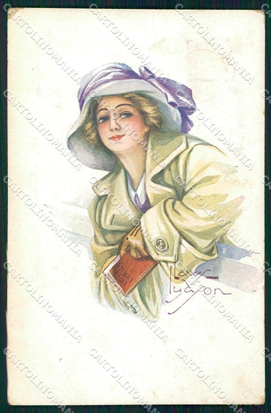 Artist Signed Law Ludson Fashion Lady serie 60-6 PIEGHINE cartolina XP9411 – fronte