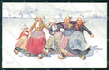 Artist Signed Feiertag Dutch Children B K W I 343-1 cartolina XP9417 – fronte