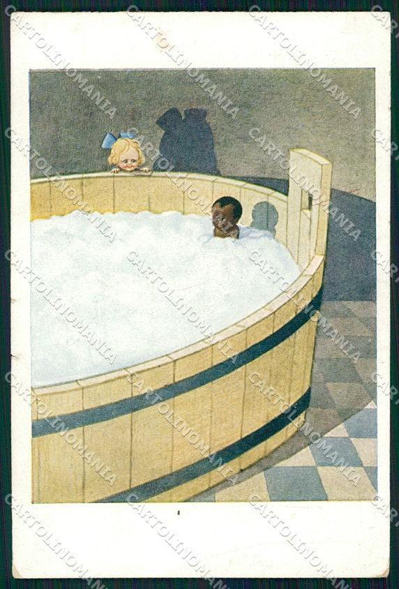 Artist Signed Children cartolina XP9423 – fronte