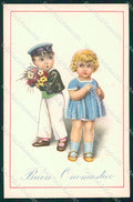 Artist Signed Collino Children cartolina XP9424 – fronte