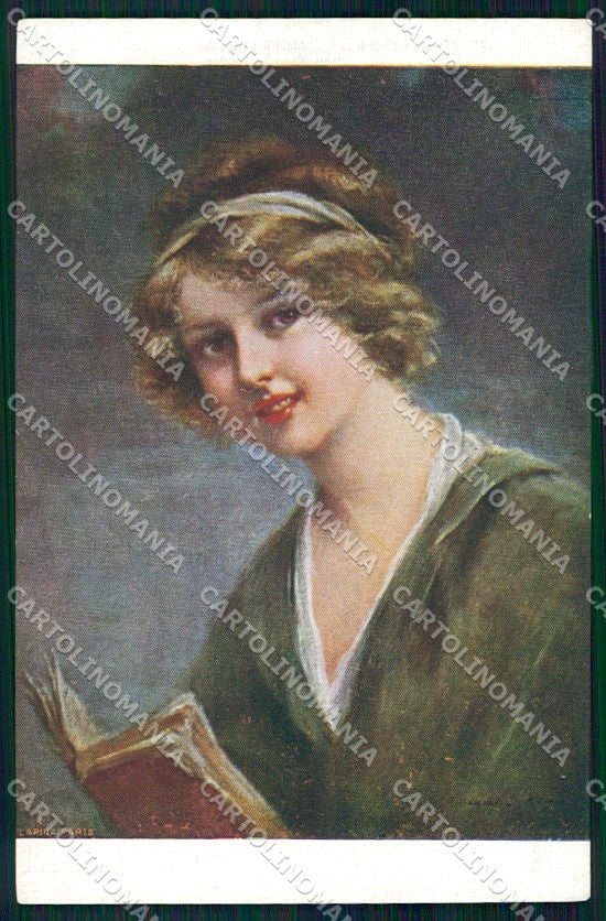 Artist Signed Martin Kavel Salon de Paris Lady serie 1715 cartolina XP9439 – fronte