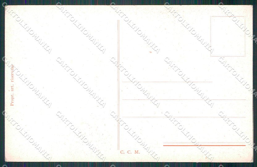 Artist Signed Collino Landscape and Lady cartolina XP9453 – retro