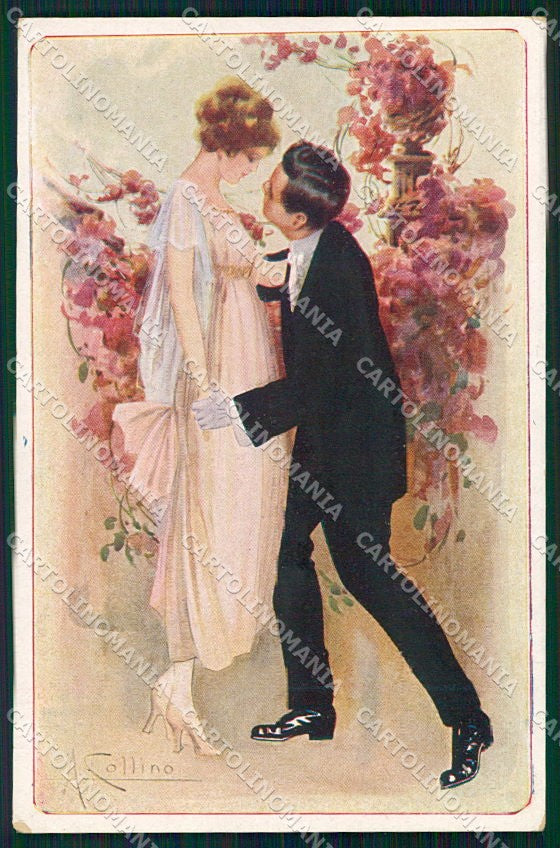 Artist Signed Collino Romantic Couple serie 1168 cartolina XP9460 – fronte