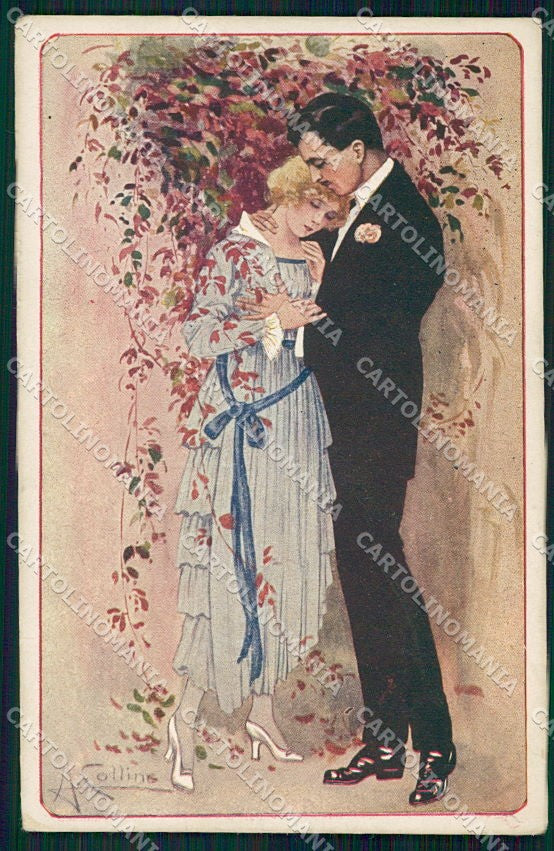 Artist Signed Collino Romantic Couple serie 1168 cartolina XP9462 – fronte